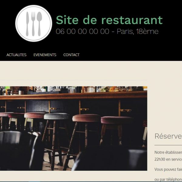 Site de restaurant